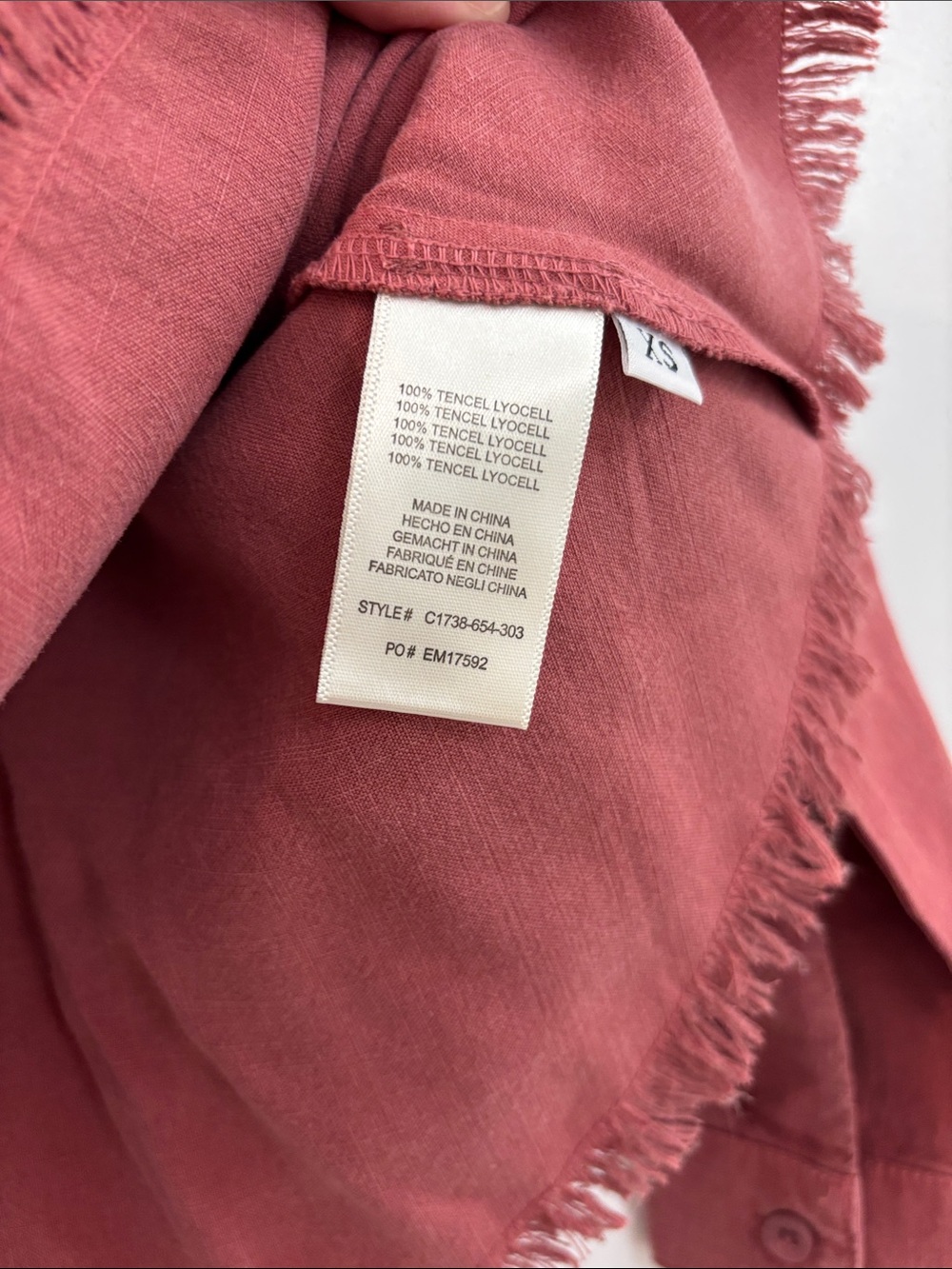 Anthropologie Cloth & Stone Fringe Layered Buttondown - Picture 5 of 6
